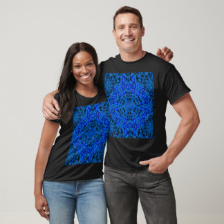 Blå Peony Bohemisk Blommotiv Grafik T Shirt