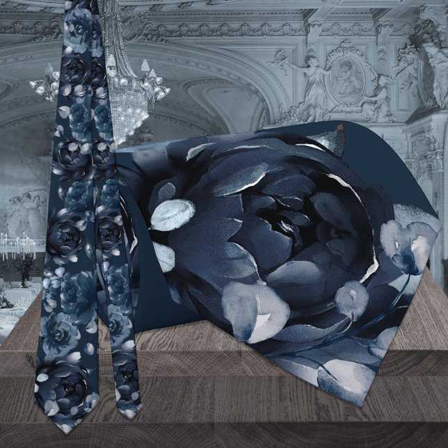 Blå Peony Silver Eucalyptus Garden Wedding Slips (Skapare uppladdad)
