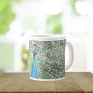 Blå persikor Feather Plumage Jumbo Mugg