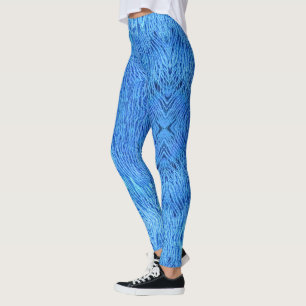 Blå persikor Feathers Leggings