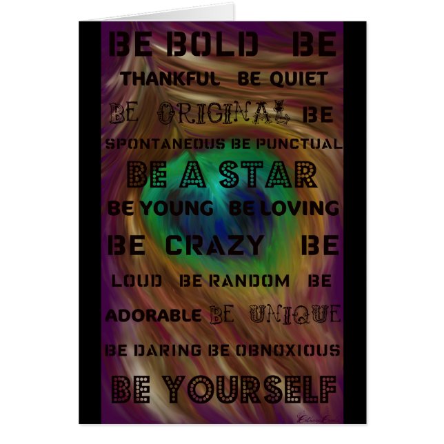 Blå persikor hälsningskort (Framsidan)