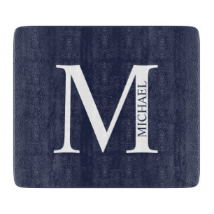 Blå Personlig Monogram och Namn