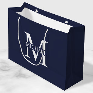 Blå Personlig Monogram och Namn
