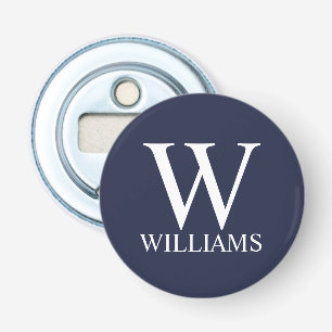 Blå Personlig Monogram och Namn Flasköppnare