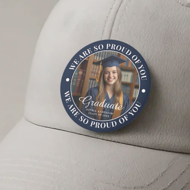 Blå Personlig Student Foto Studenten Knapp (Skapare uppladdad)