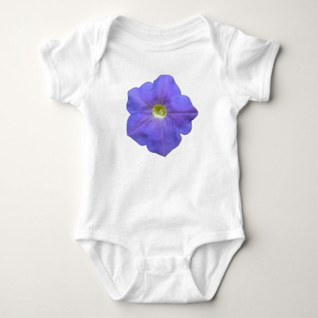 Blå Petunia Baby Creeper T Shirt (Framsida)