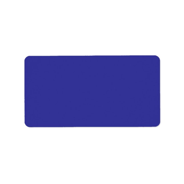 Blå (pigment) (fast färg) adressetikett (Framsidan)