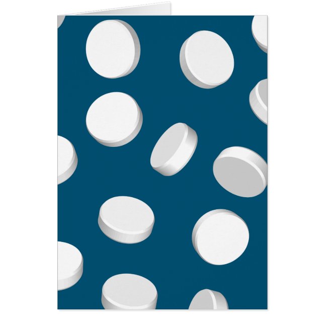 blå piller hälsningskort (Framsidan)