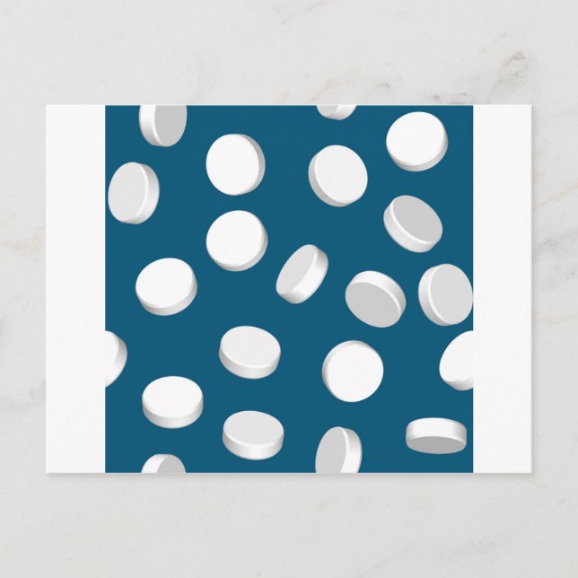 blå piller vykort (Framsida)