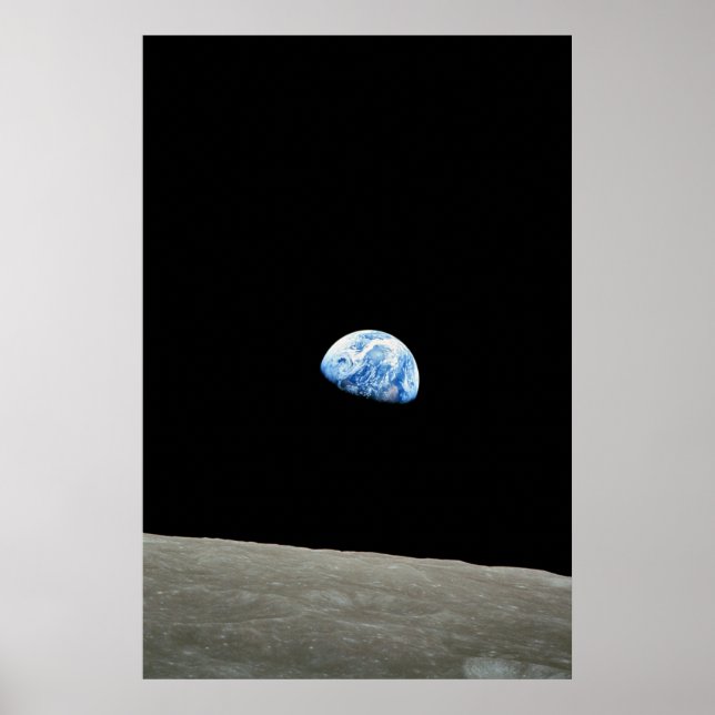Blå planet från måne poster (Framsidan)