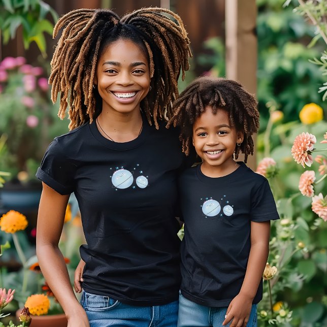 Blå planet Mamma & Jag Matchande  T Shirt (Skapare uppladdad)