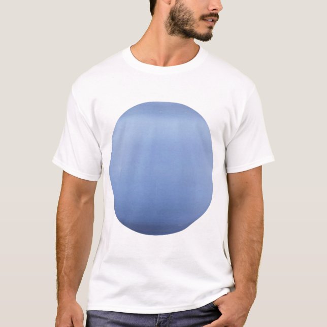 Blå planet minimal design. t shirt (Framsida)