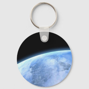blå planet nyckelring