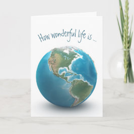 Blå planeten Jordens födelsedag Kort