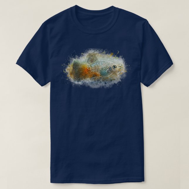 Blå platå Xiphophorus maculatus T Shirt (Design framsida)
