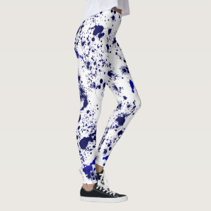 Blå platter leggings