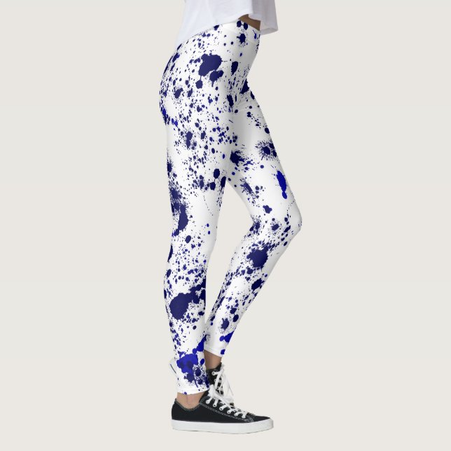 Blå platter leggings (Höger)