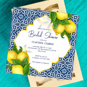 Blå plattor, citron, Amalfi Positano-möhippa