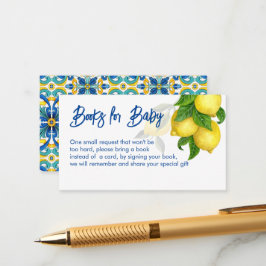 Blå plattor, citron från Amalfi Positano bokar Tilläggskort