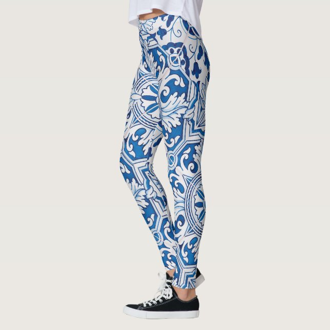 Blå plattor för portugisiska leggings (Vänster)
