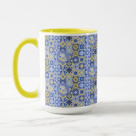 Blå plattor och sardiner mugg