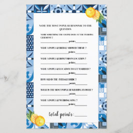 Blå platttema Lemon Positano Möhippa Games