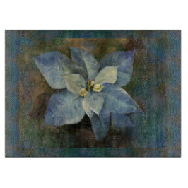 Blå poinsettia i glastskägret