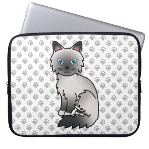 Blå Point Birman / Ragdoll Söt Katt & Tassar Laptop Fodral
