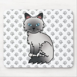Blå Point Birman / Ragdoll Söt Katt & Tassar Musmatta