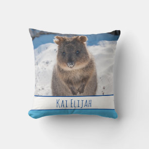 Blå pojkar Personlig Quokka Strand Kudde