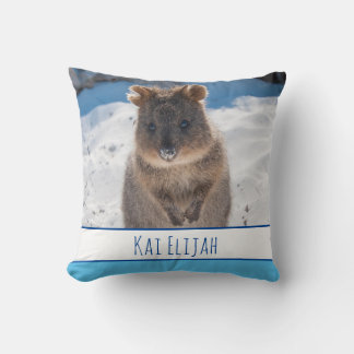 Blå pojkar Personlig Quokka Strand Kudde