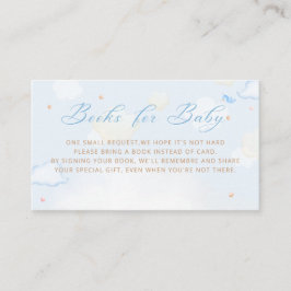 Blå Pojke Boho Teddybjörn Ballong Böcker för Bebis Tilläggskort