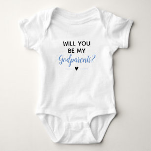 Blå Pojke Cute, blir du mina gudföräldrar T Shirt