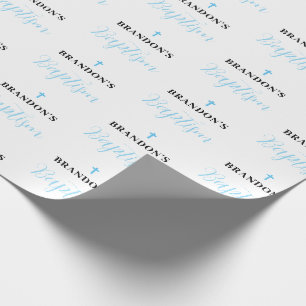 Blå Pojke Dop Presentpapper