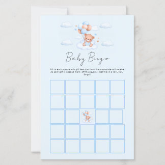 Blå Pojke Teddybjörn Babyfirande