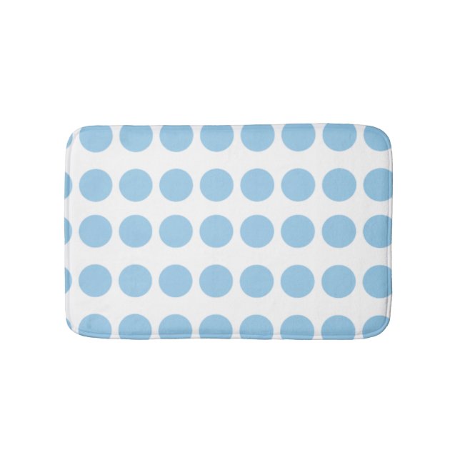 Blå Polka dots-design Badrumsmatta (Framsidan)