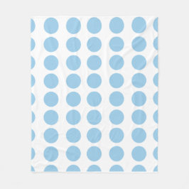 Blå Polka dots-design Fleecefilt