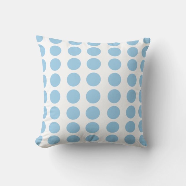 Blå Polka dots-design Kudde (Framsida)