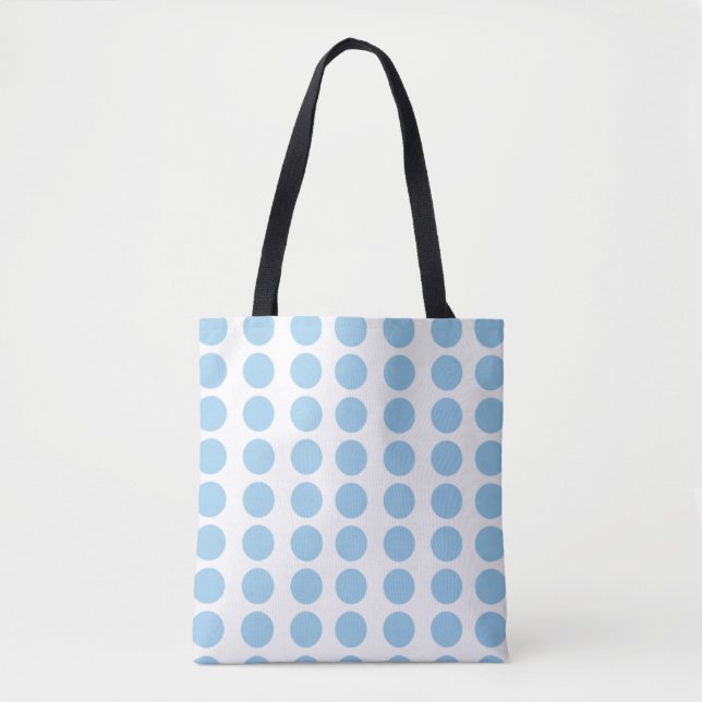 Blå Polka dots-design Tygkasse (Framsida)