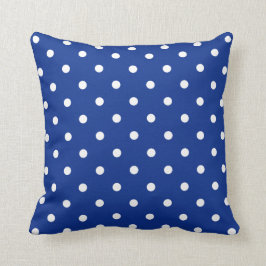 Blå Polka dots Kudde