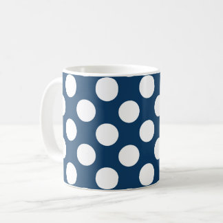 Blå Polka dots, Polka Dot Mönster, punkter Kaffemugg