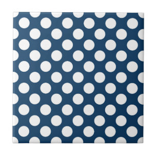Blå Polka dots, Polka Dot Mönster, punkter Kakelplatta