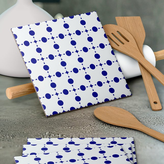 Blå Polka dots, Polka Dot Mönster, punkter Kakelplatta (Skapare uppladdad)