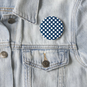 Blå Polka dots, Polka Dot Mönster, punkter Knapp