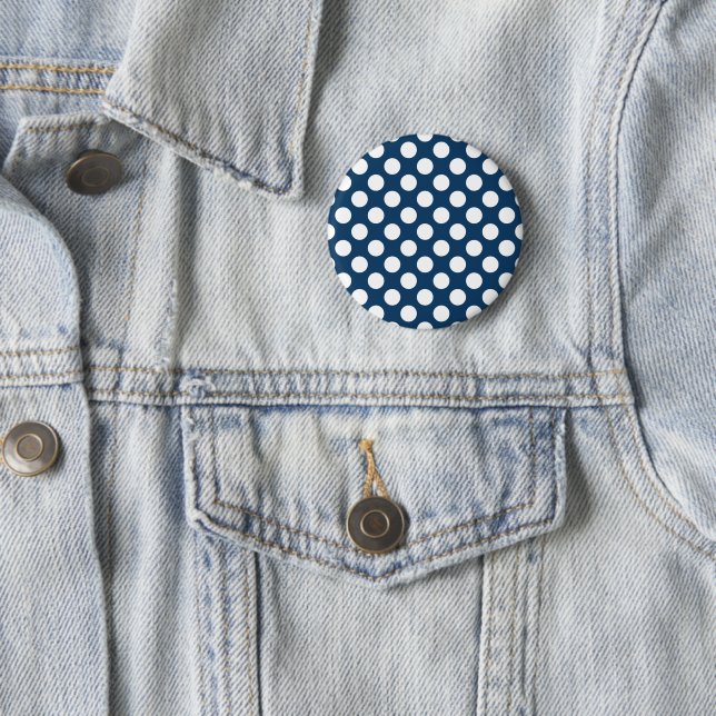 Blå Polka dots, Polka Dot Mönster, punkter Knapp (In Situ)