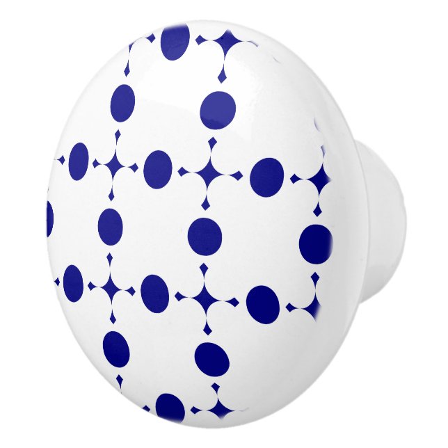 Blå Polka dots, Polka Dot Mönster, punkter Knopp (Höger)