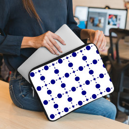 Blå Polka dots, Polka Dot Mönster, punkter Laptop Fodral