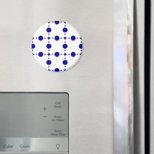 Blå Polka dots, Polka Dot Mönster, punkter Magnet