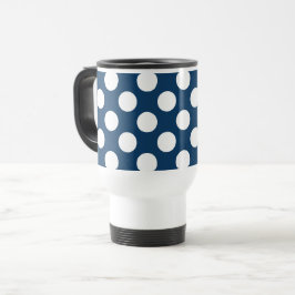 Blå Polka dots, Polka Dot Mönster, punkter Resemugg
