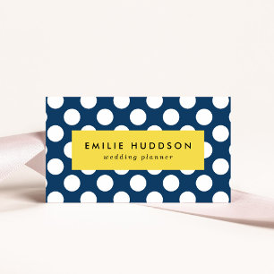 Blå Polka dots, Polka Dot Mönster, punkter Visitkort